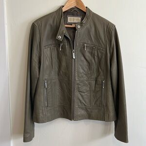 ❤️NWOT❤️MICHAEL Kors Leather Bomber Jacket